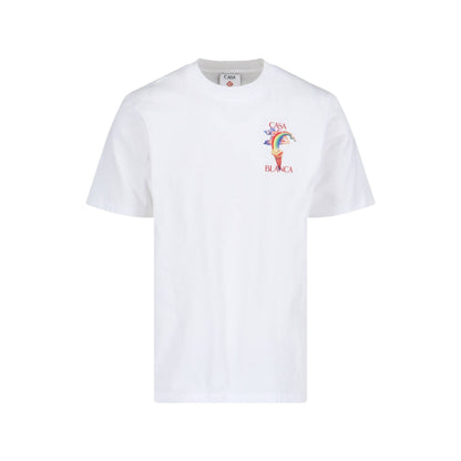 Casablanca T-shirt Nature Teacher Blanc