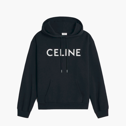 Celine Black Hoodie White