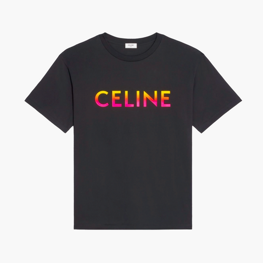 Celine T-Shirt - Fade Logo - Noir