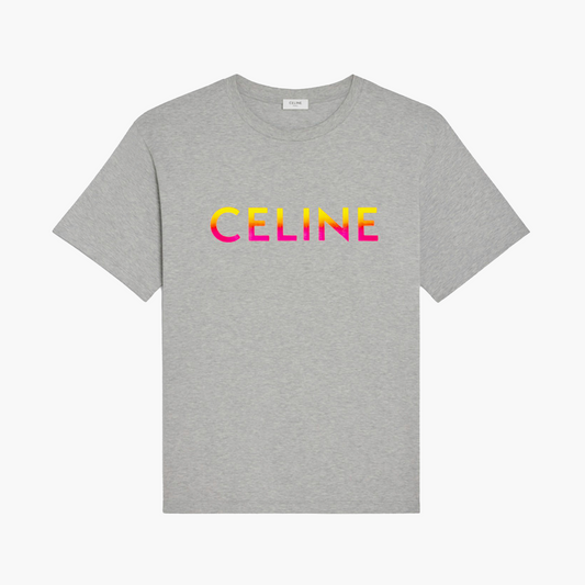 Celine T-Shirt - Logo Fade - Gris