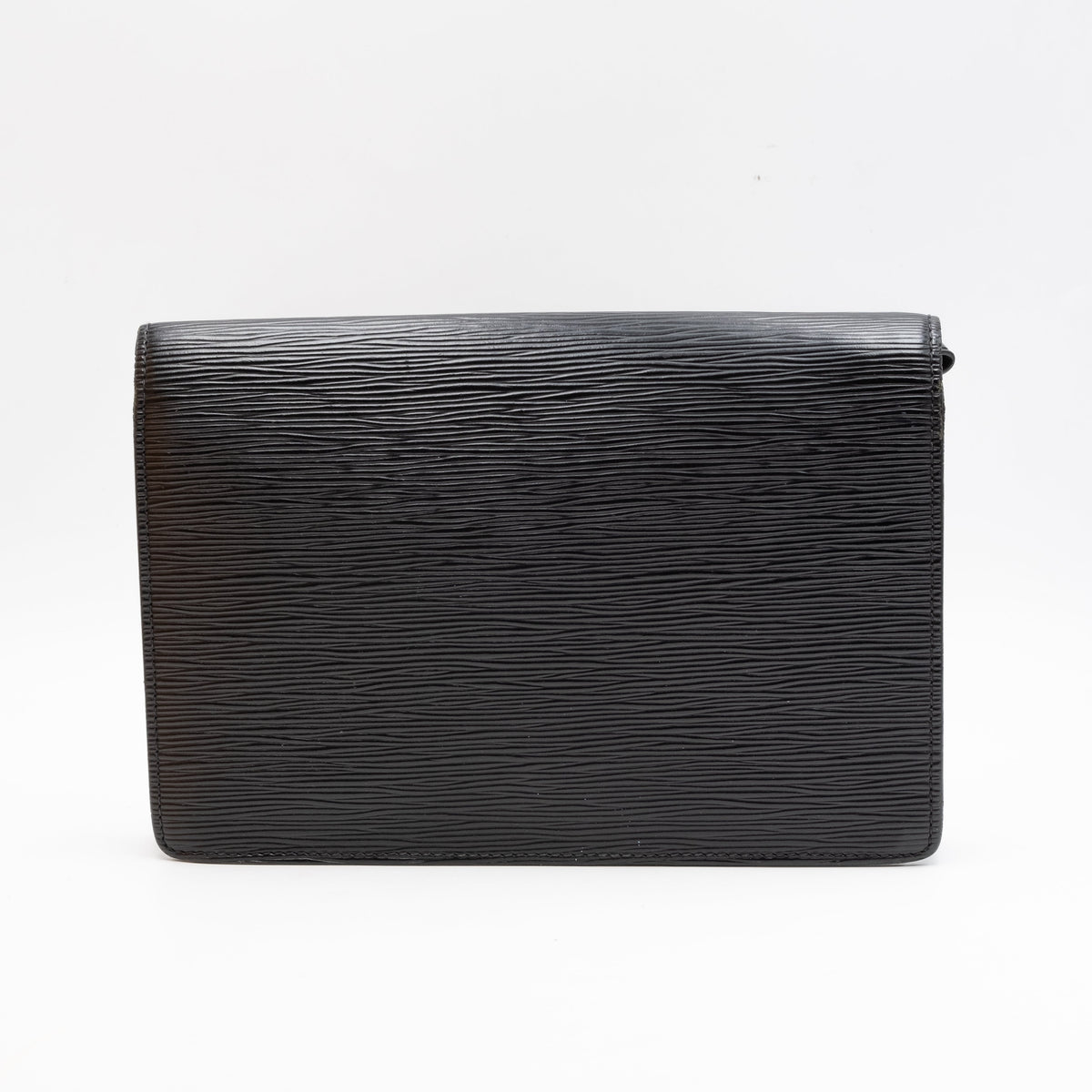 Louis Vuitton Sac Sellier Pochette avec Dragonne Cuir Epi Noir