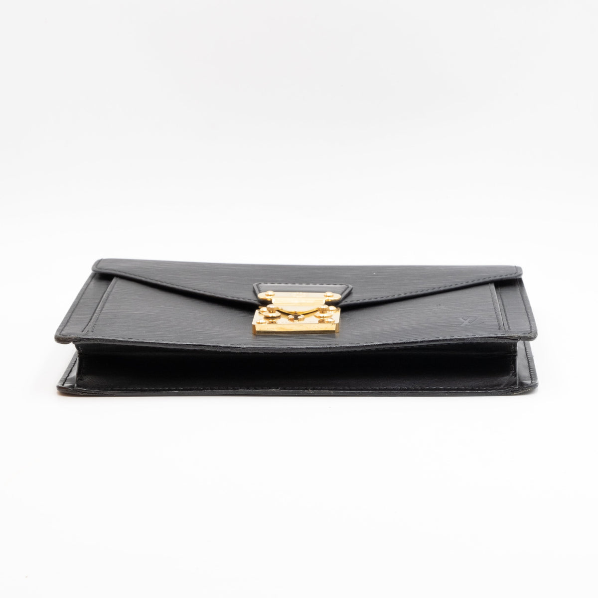 Louis Vuitton Sac Sellier Pochette avec Dragonne Cuir Epi Noir