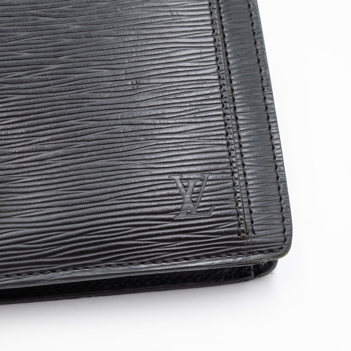 Louis Vuitton Sac Sellier Pochette avec Dragonne Cuir Epi Noir