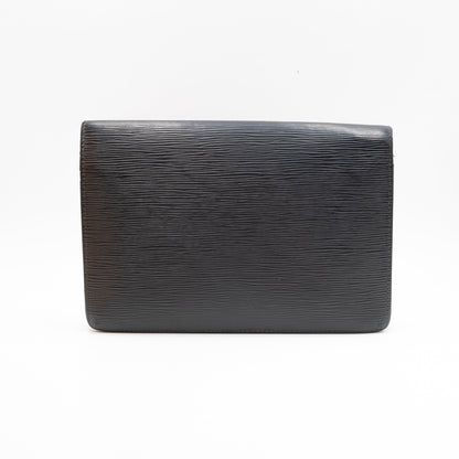 Louis Vuitton Sac Sellier Pochette avec Dragonne Cuir Epi Noir