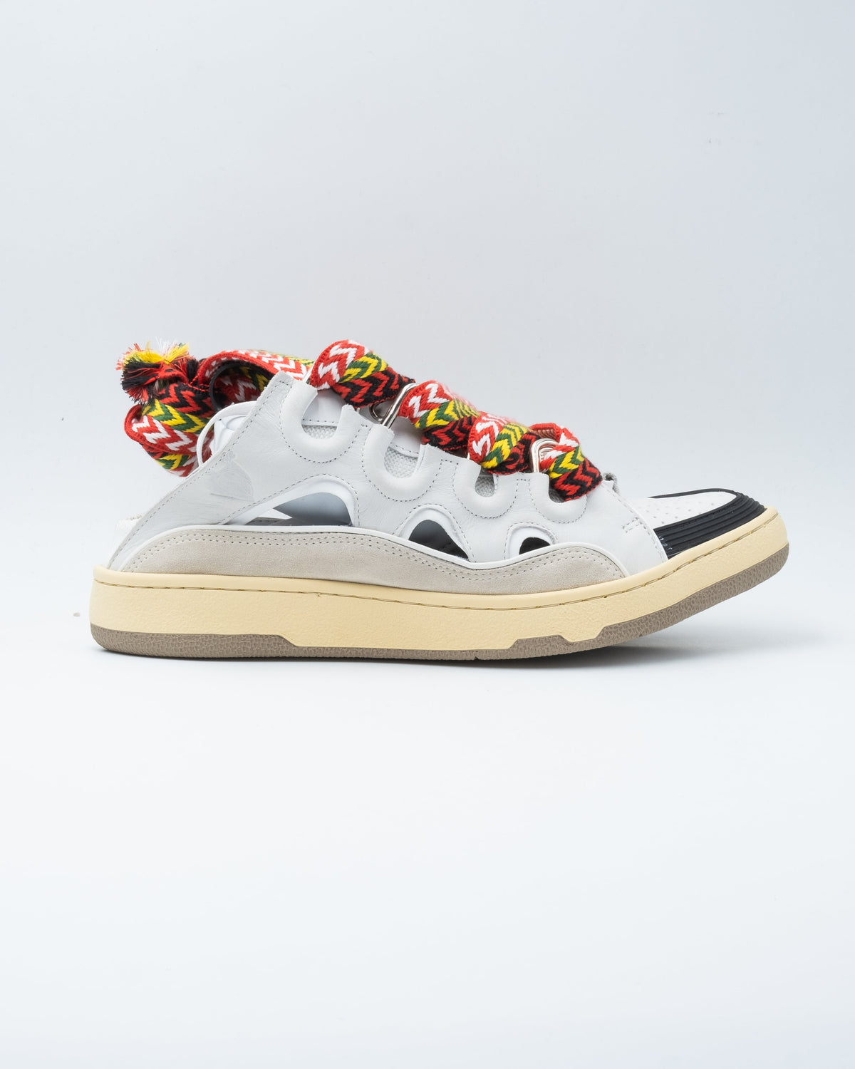 Leather Curb Mule White Ivory