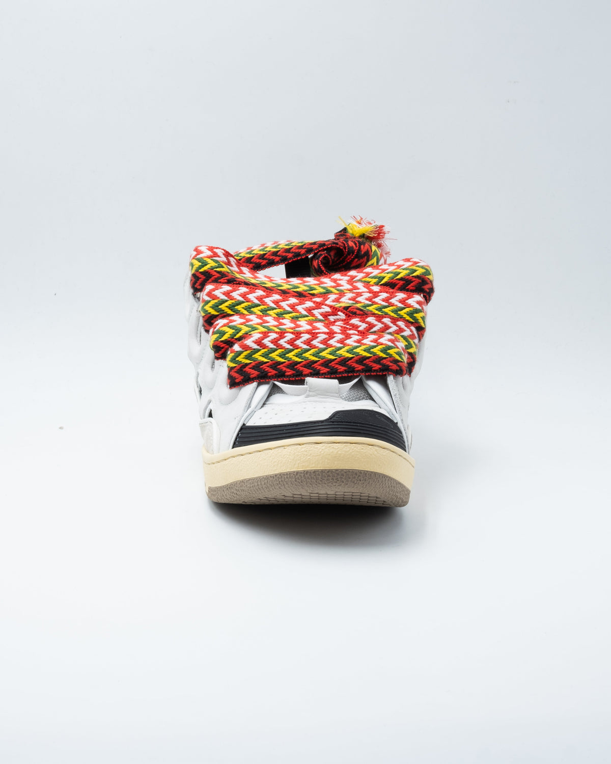 Leather Curb Mule White Ivory