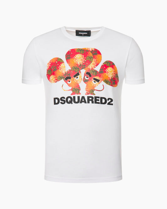 Dsquared T-Shirt - Souris Animal - White