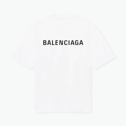 Balenciaga T-Shirt Back Logo Blanc