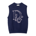 Dior Logo Sleeveless Knit Vest Marine