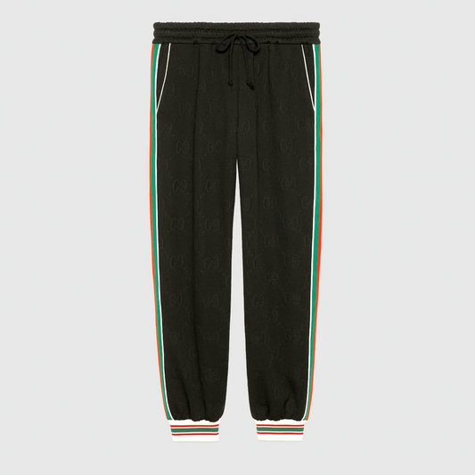 Gucci Pantalon de Jogging Jersey Jacquard GG Noir