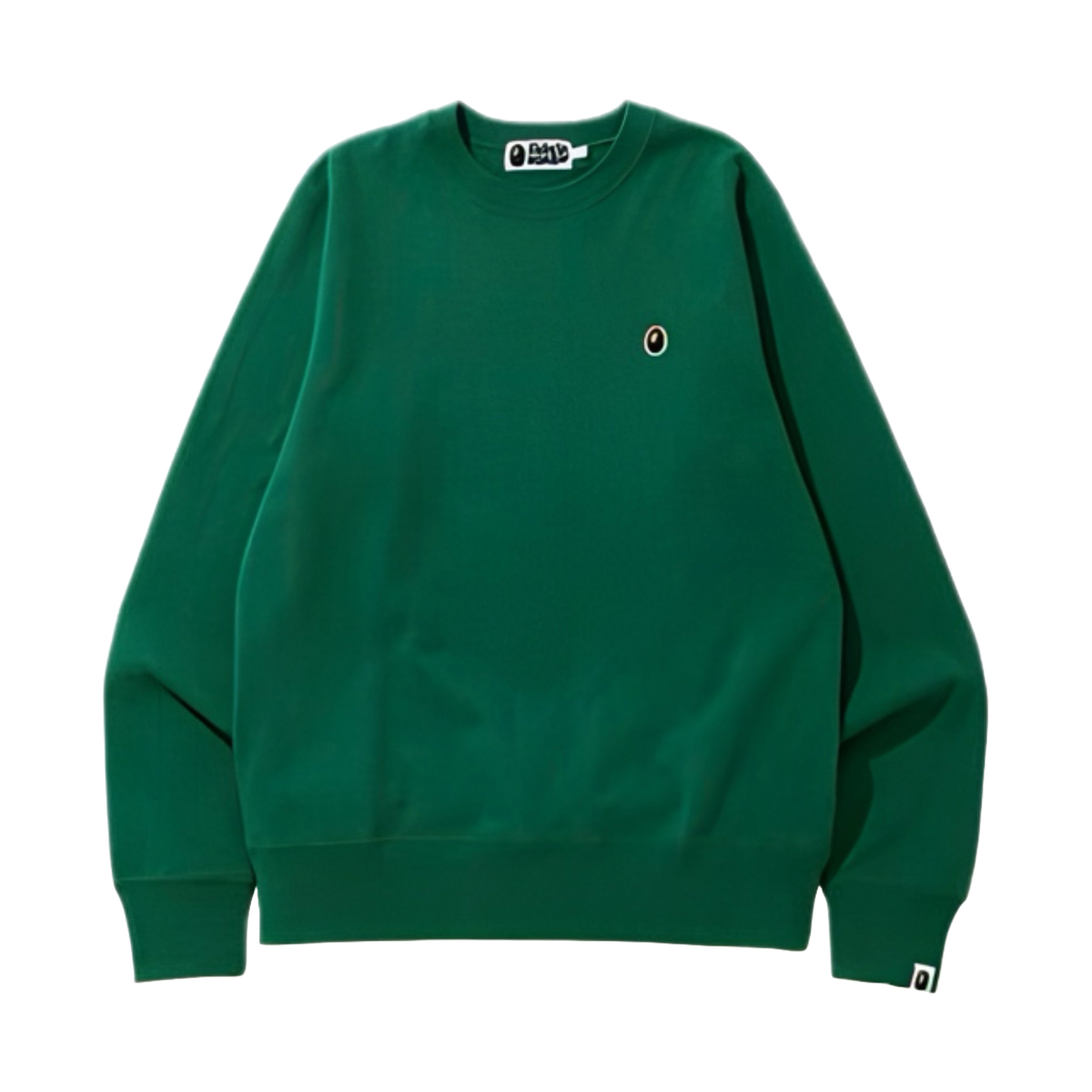 A Bathing Ape Bape Ape Head One Point Crewneck Green 2020
