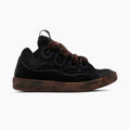 Lanvin Leather Curb Sneaker Dark Brown