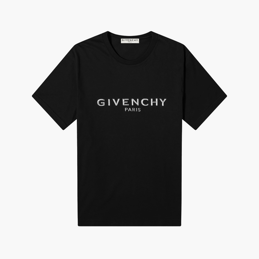 Givenchy T-Shirt - Metallic Logo - Black