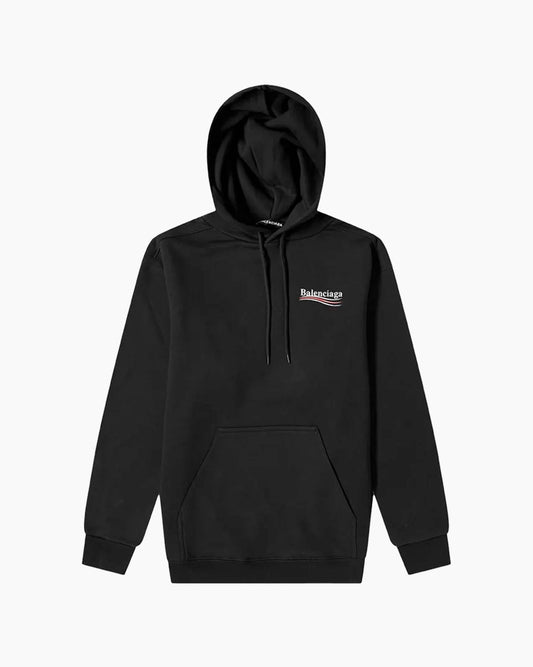 Balenciaga Hoodie - Political Campaign Logo - Black