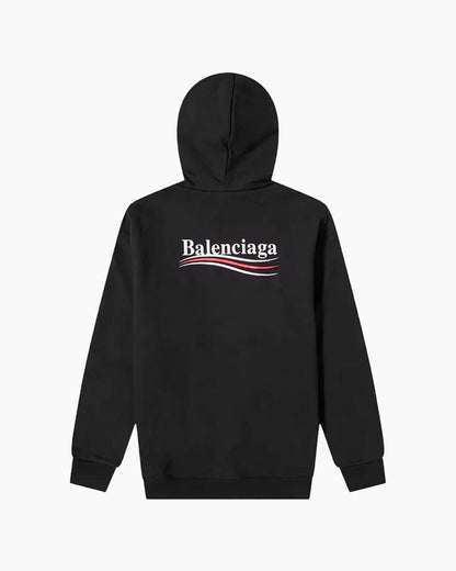 Balenciaga Hoodie - Political Campaign Logo - Black