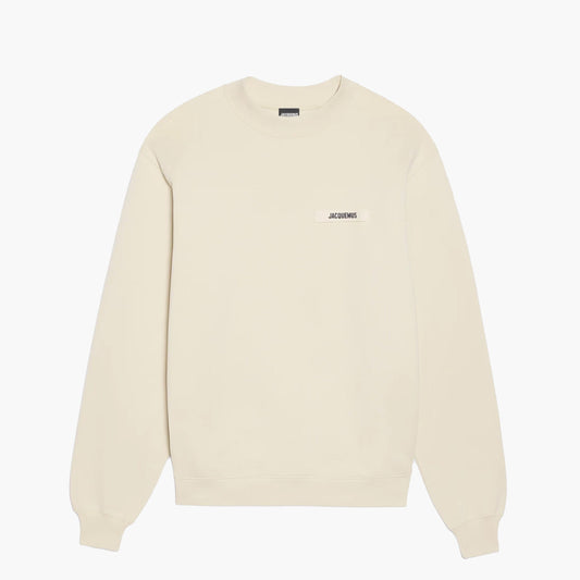 Jacquemus Pull Le Sweatshirt Gros Grain Beige