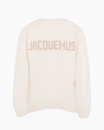 Jacquemus Pull Col Rond Beige
