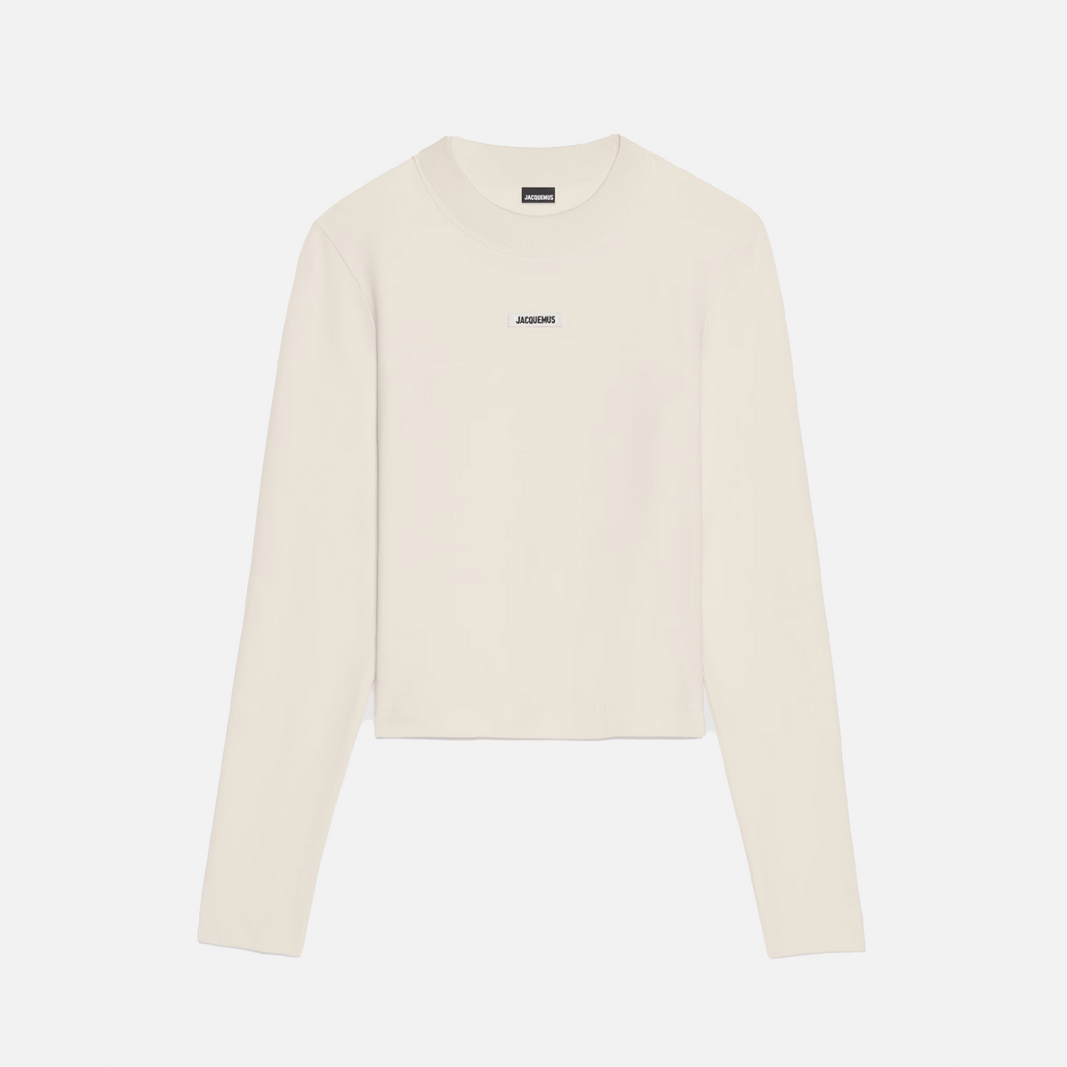 Jacquemus T-Shirt Manches Longues Gros Grain Beige