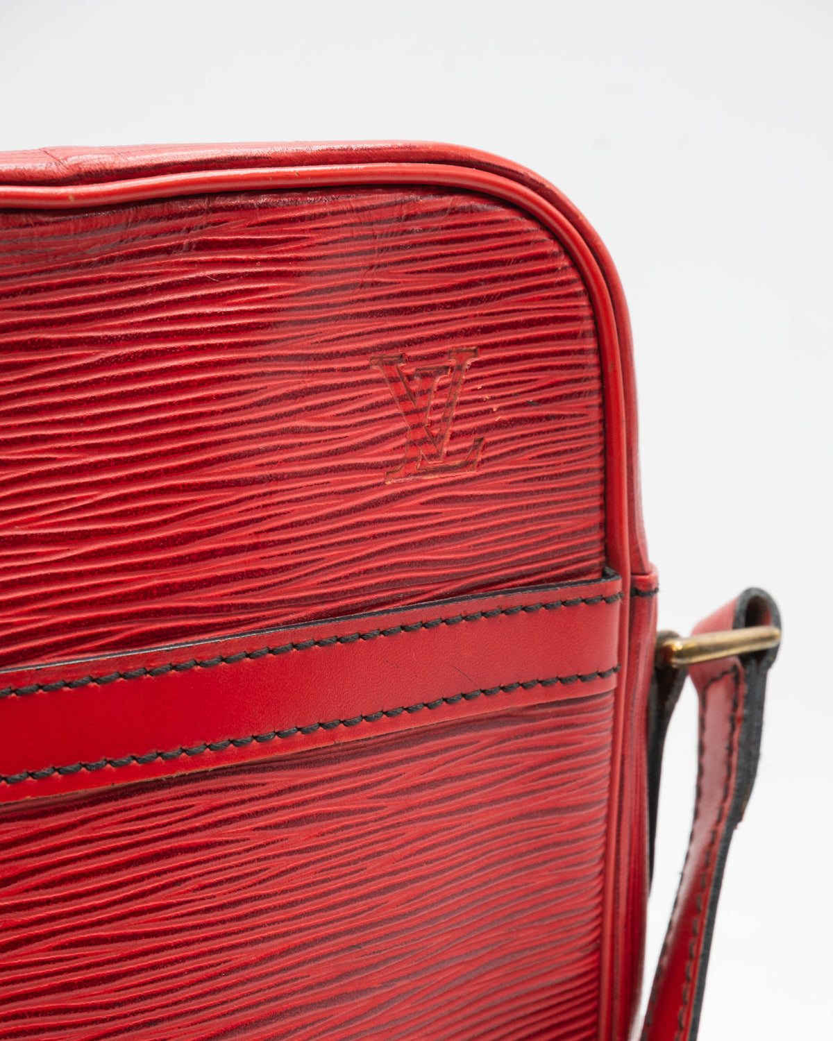 Louis Vuitton LOUIS VUITTON Sac Bandoulière Epi Danube Rouge