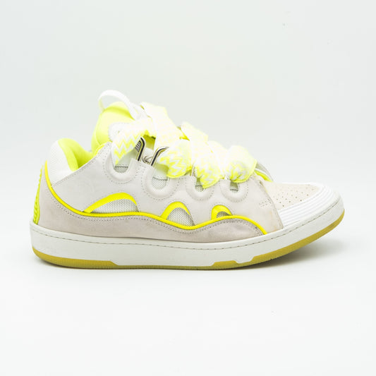 Lanvin Curb Sneaker White Fluo Yellow