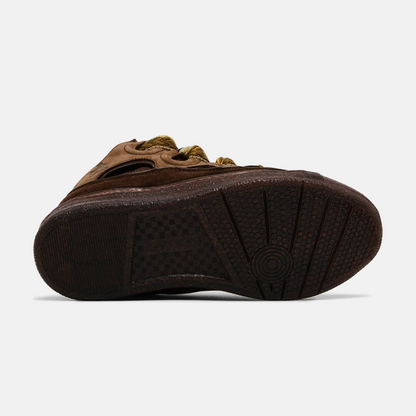 Lanvin Leather Curb Sneaker Brown