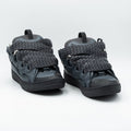 Lanvin Leather Curb Sneaker Dark Grey