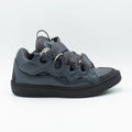 Lanvin Leather Curb Sneaker Dark Grey