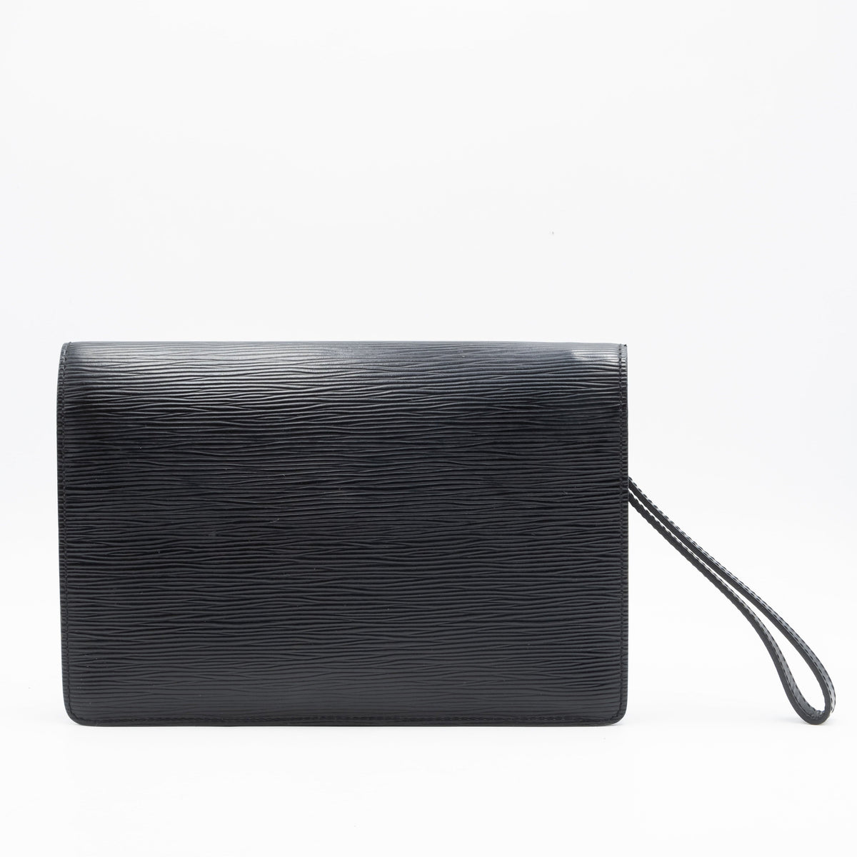 Louis Vuitton Sac Sellier Pochette avec Dragonne Cuir Epi Noir