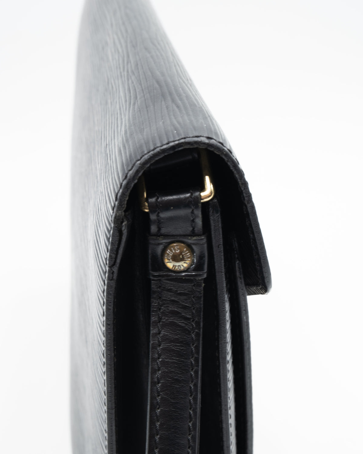 Louis Vuitton Sac Pochette avec Dragonne Cuir Epi Noir
