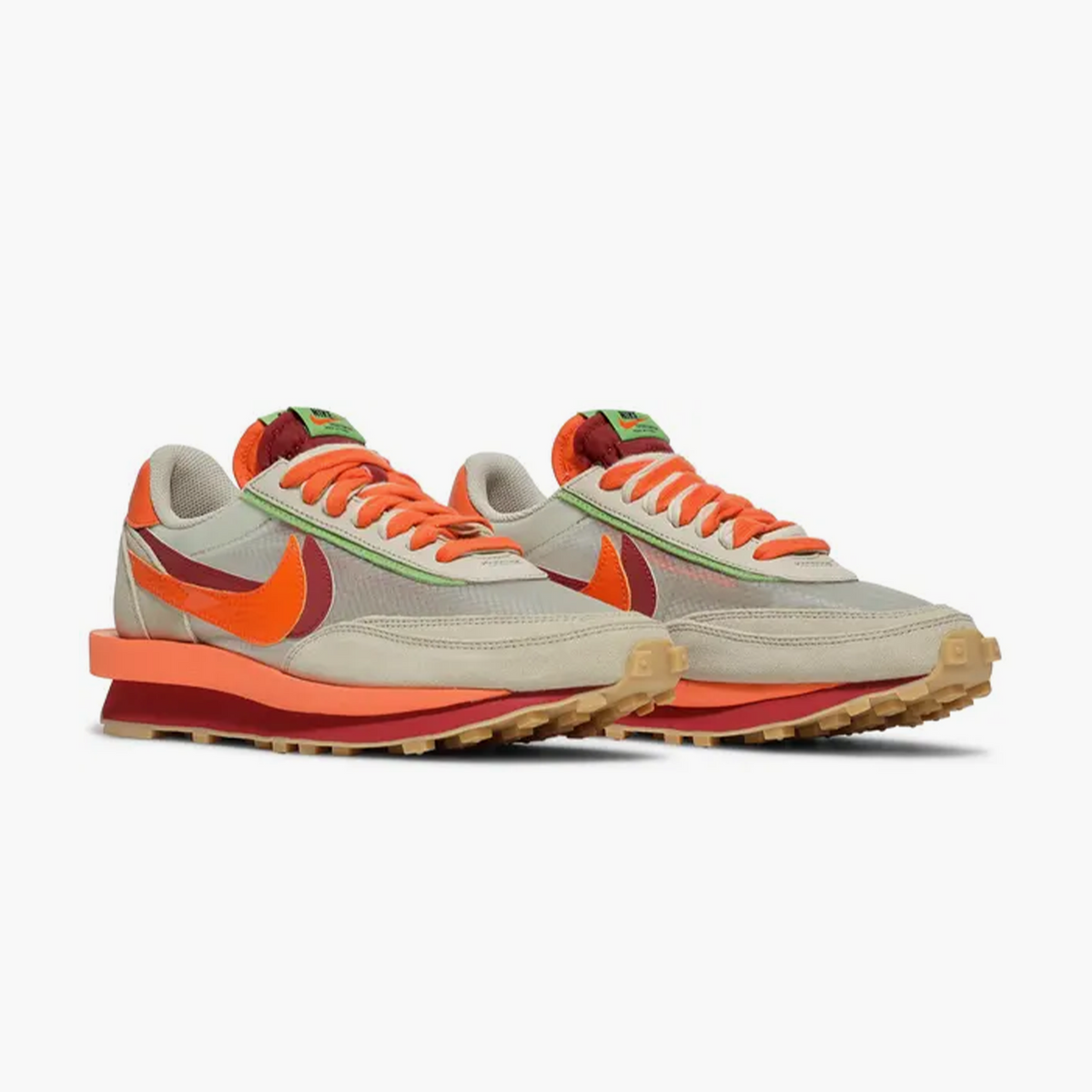 Nike LD Waffle sacai CLOT Kiss of Death Net Orange Blaze