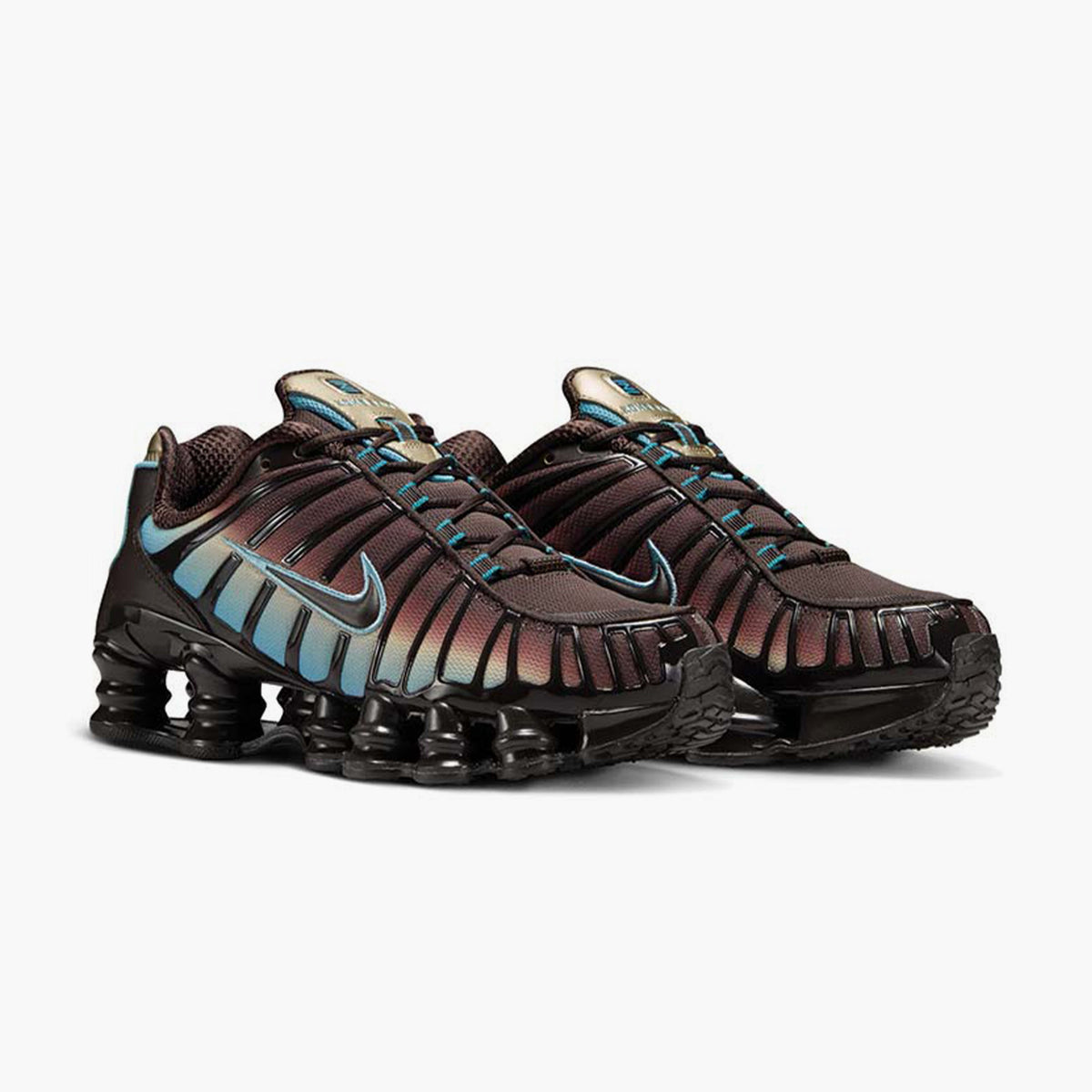 Nike Shox TL Velvet Brown Denim Turquoise