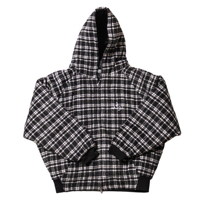 LOCKD Veste Puffer Tartan Noir