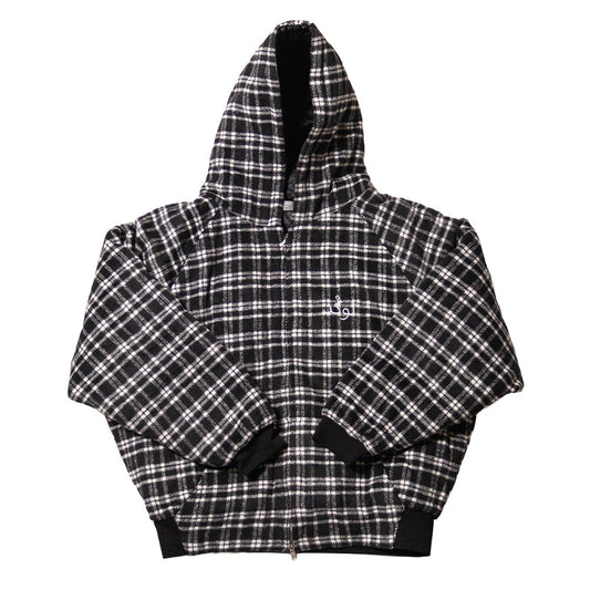 LOCKD Veste Puffer Tartan Noir