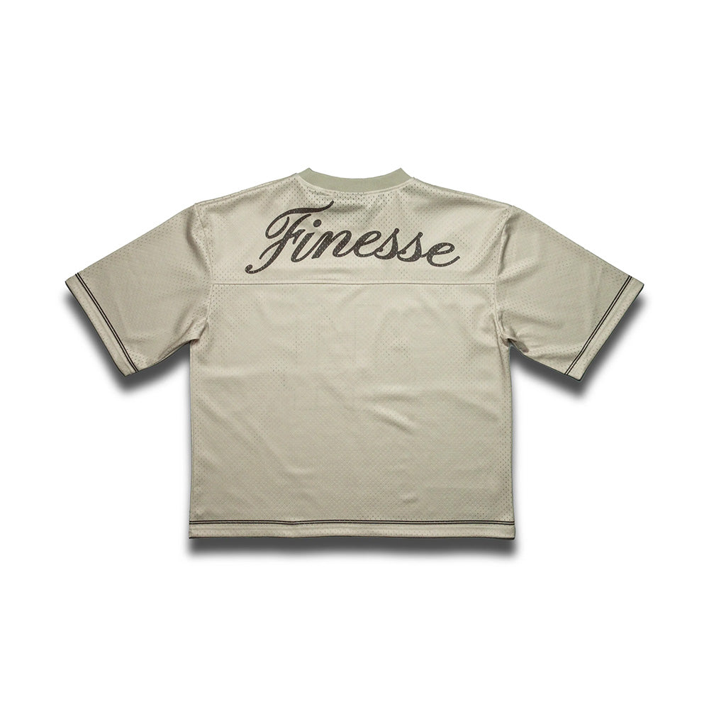Finesse T-shirt Jersey Baseball "44" Beige