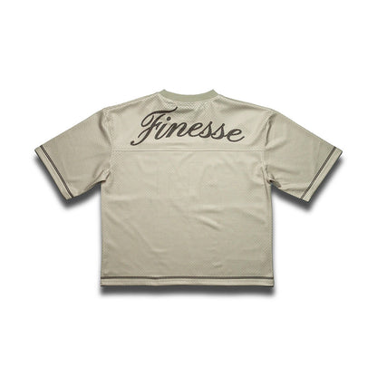 Finesse T-shirt Jersey Baseball "44" Beige