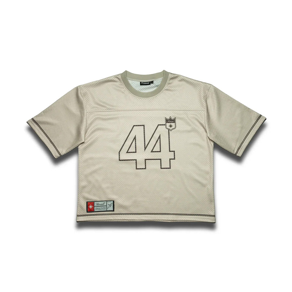Finesse T-shirt Jersey Baseball "44" Beige
