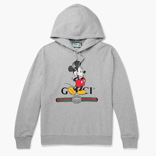 Gucci SWEATSHIRT GUCCI GREY Disney Logo Jersey Hoodie