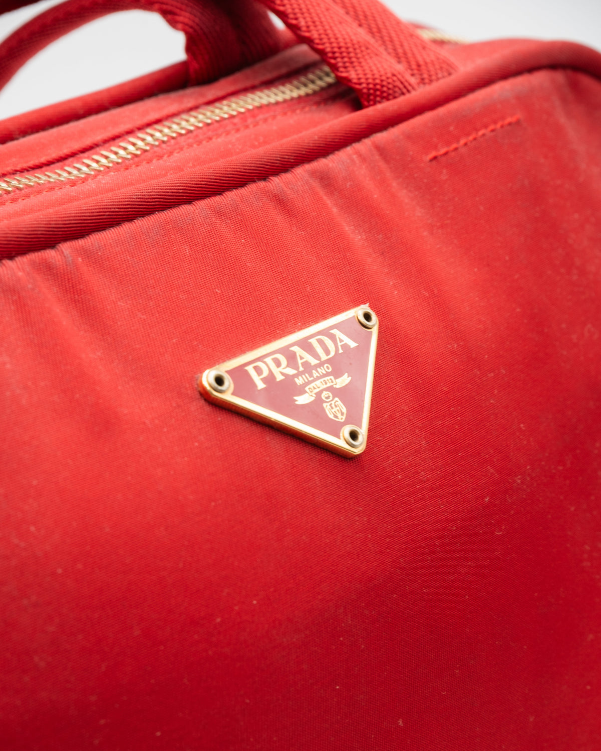 Prada Sac à Main Nylon Red