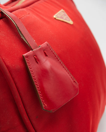 Prada Sac à Main Nylon Red
