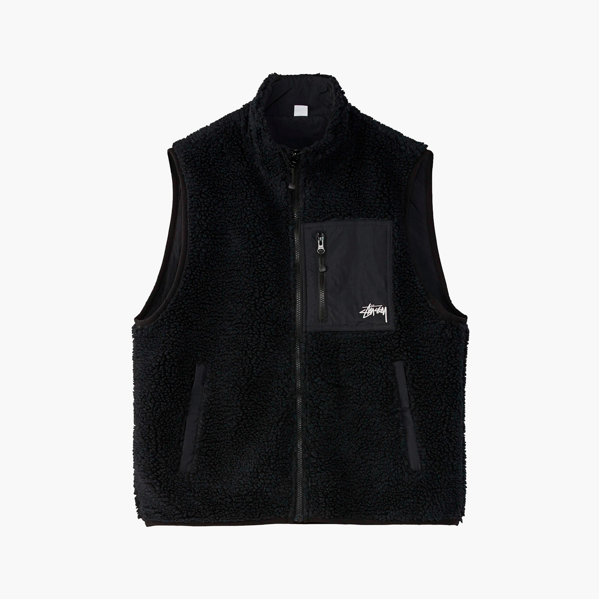 Stussy Veste Sherpa Reversible Noir