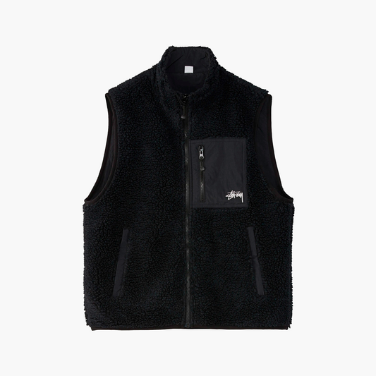 Stussy Veste Sherpa Reversible Noir