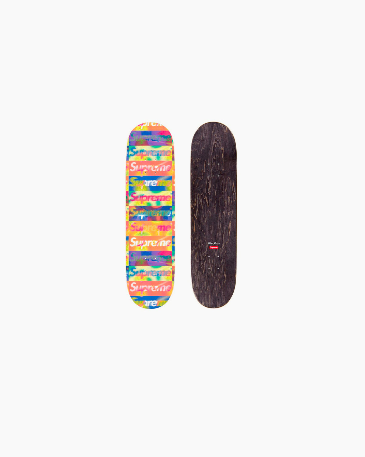 Supreme Skateboard Deck - Distorted Logo - Yellow