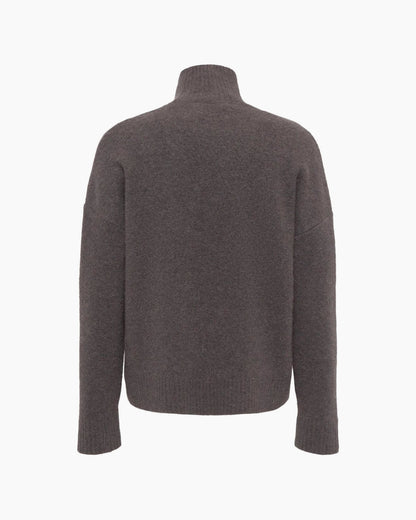 Ami Paris Pull Col Cheminée Ami de Coeur Rouge Marron