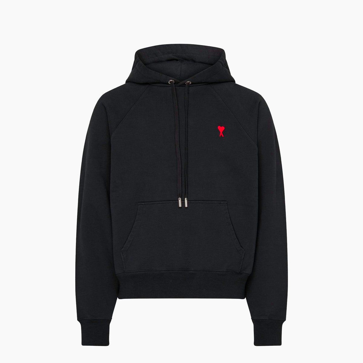 Ami Paris Hoodie Ami de Coeur Rouge Noir