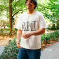 Ami Paris T-shirt Crème Logo