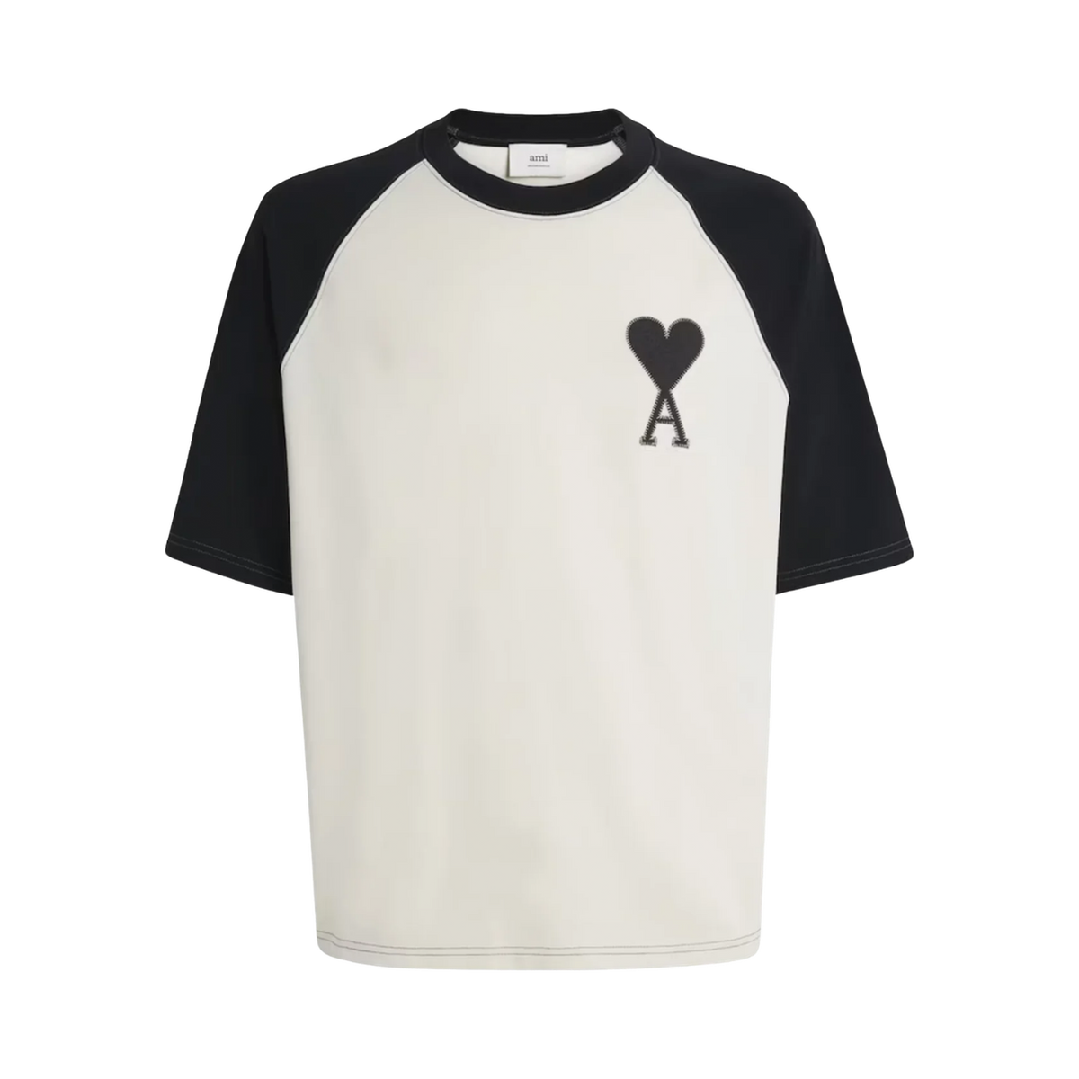 Ami Paris T-Shirt Raglan Ami de Cœur White / Black