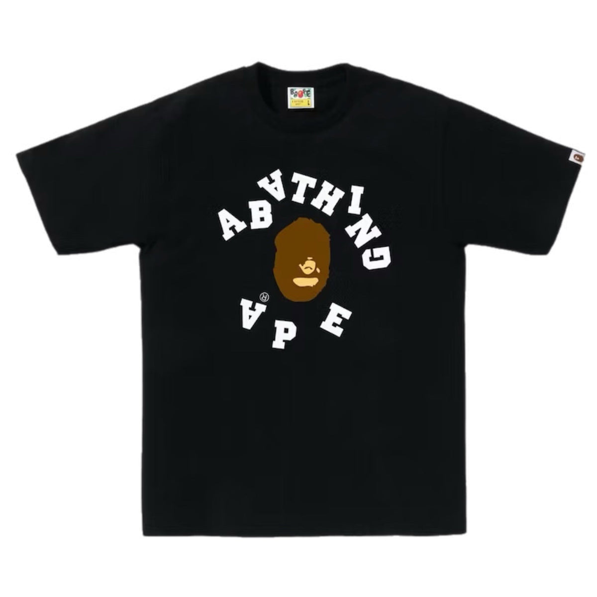 A Bathing Ape Bape Broken College Tee Black 2023