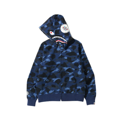 BAPE Color Camo Shark Full Zip Navy Busy Shark