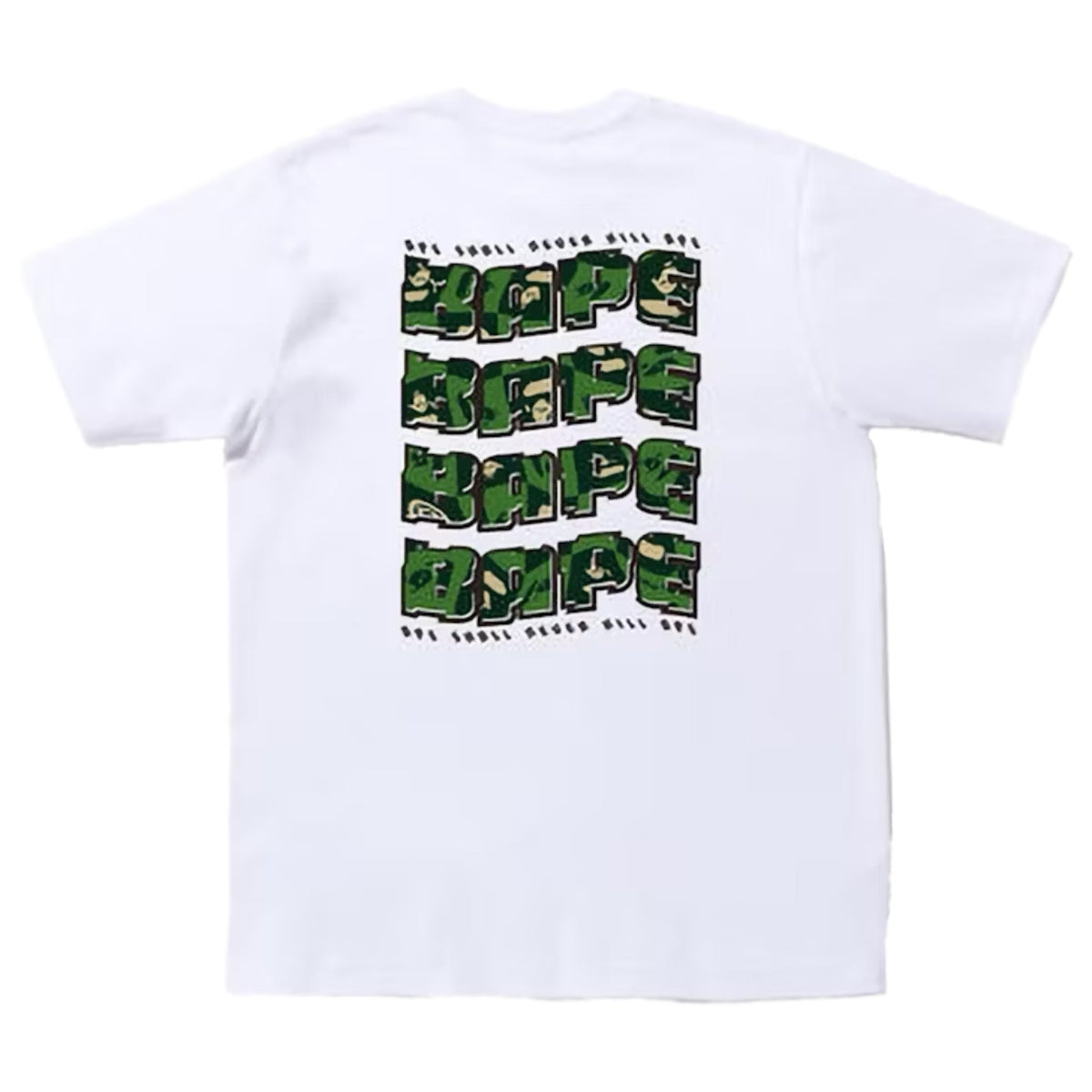 Bape Distortion Tee White/Green 2022