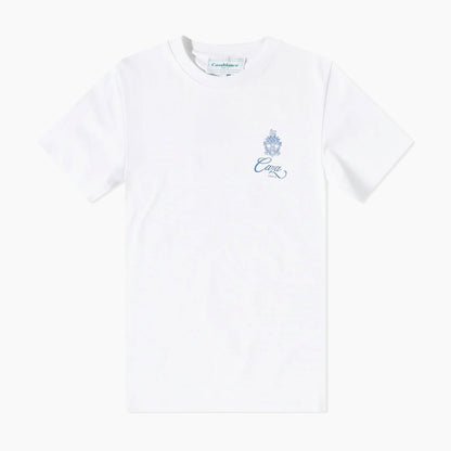 Casablanca T-Shirt Caza Emblem Blanc